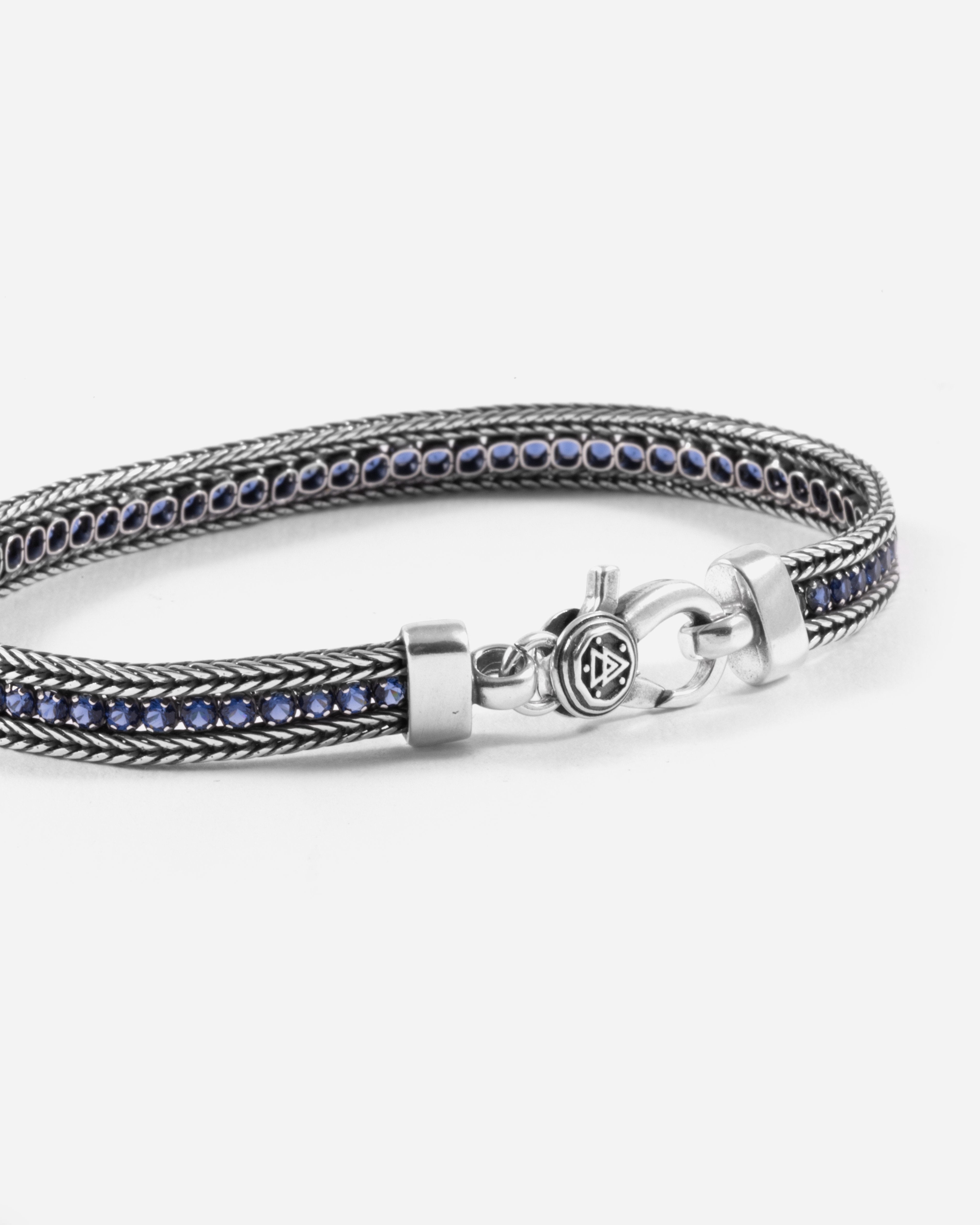 BRACCIALE TENNIS BLU FOXTAIL / ARGENTO BRUNITO LUC
