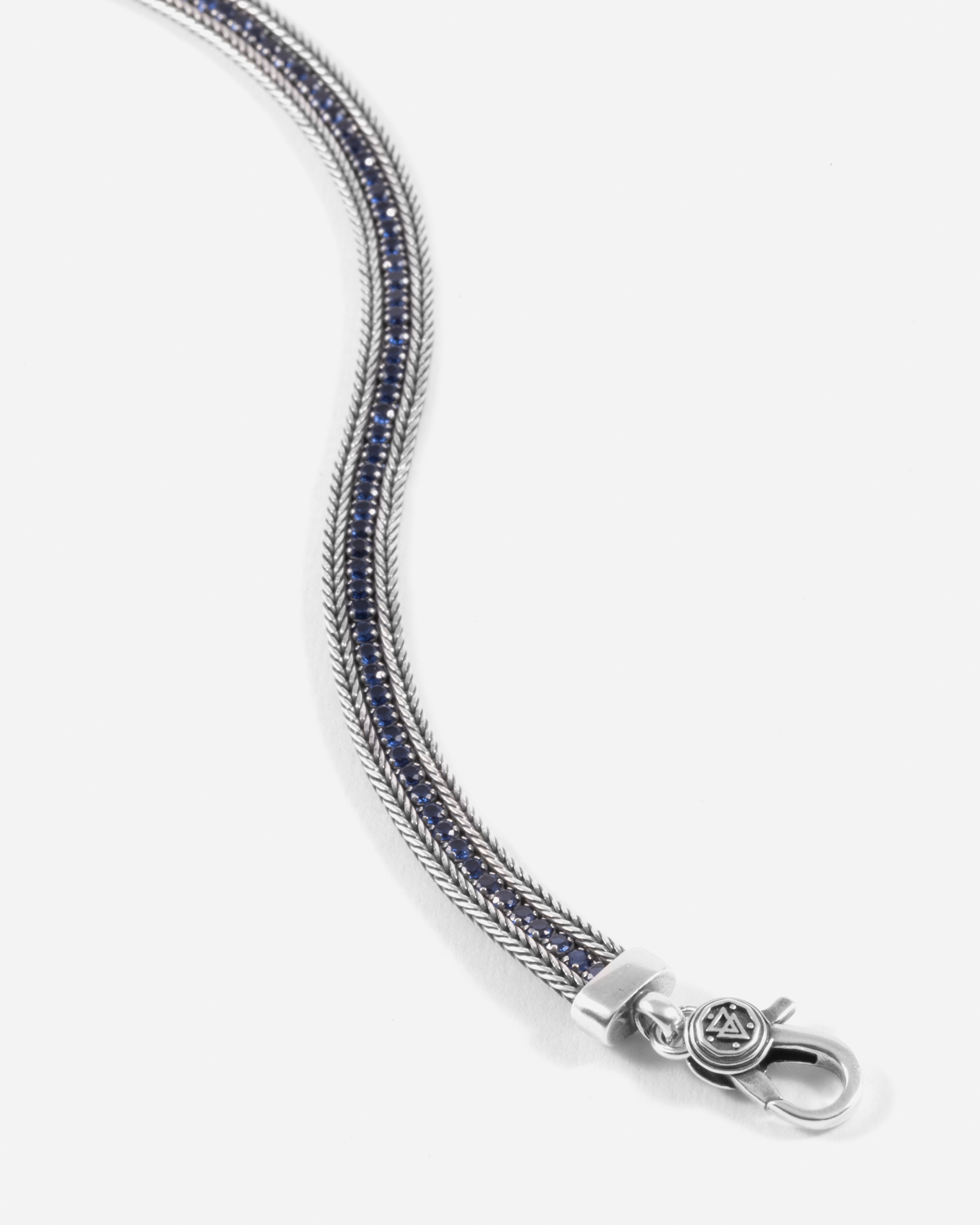 BRACCIALE TENNIS BLU FOXTAIL / ARGENTO BRUNITO LUC