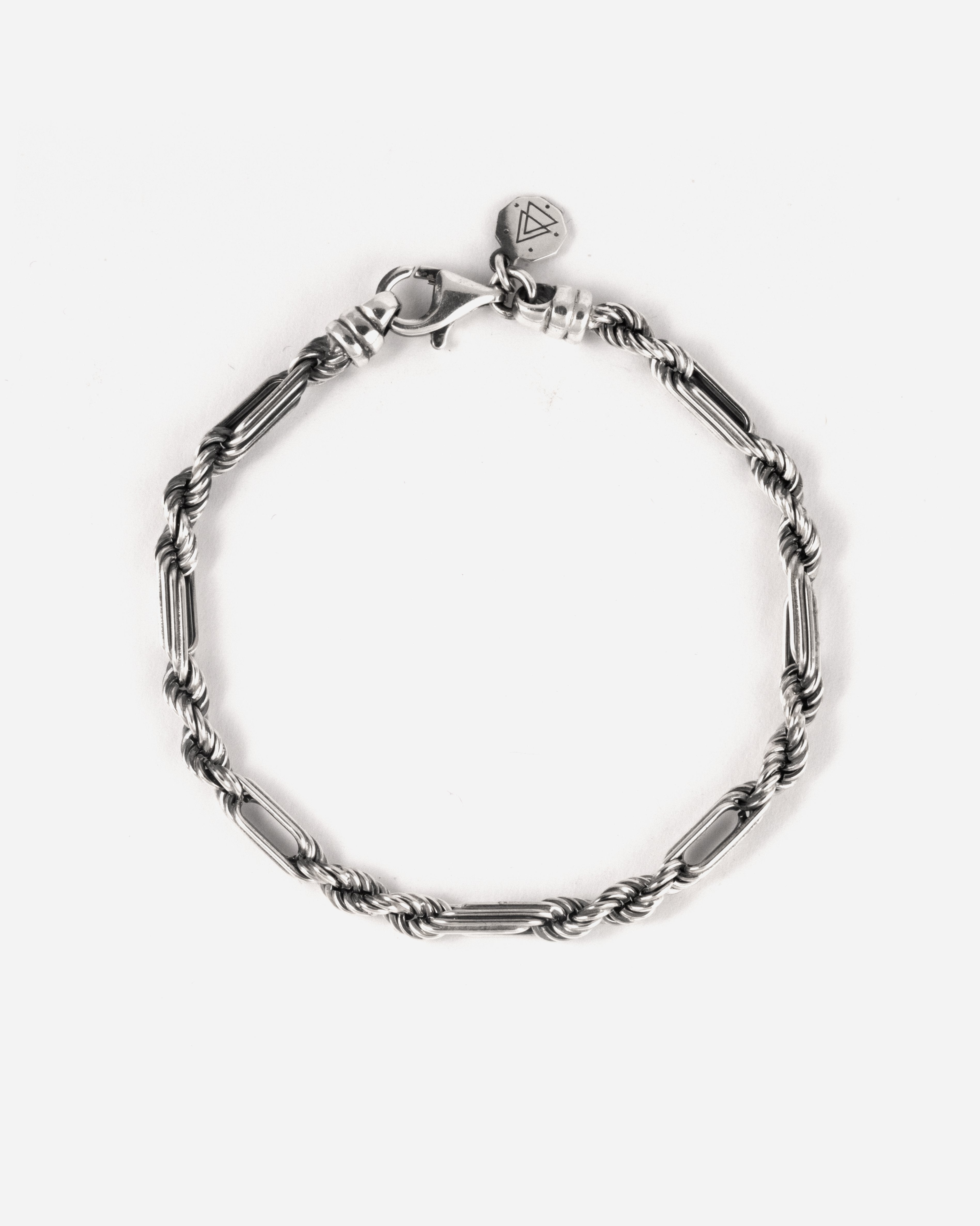 BRACCIALE CORDA 080 ALTERNATA / ARGENTO BRUNITO LU