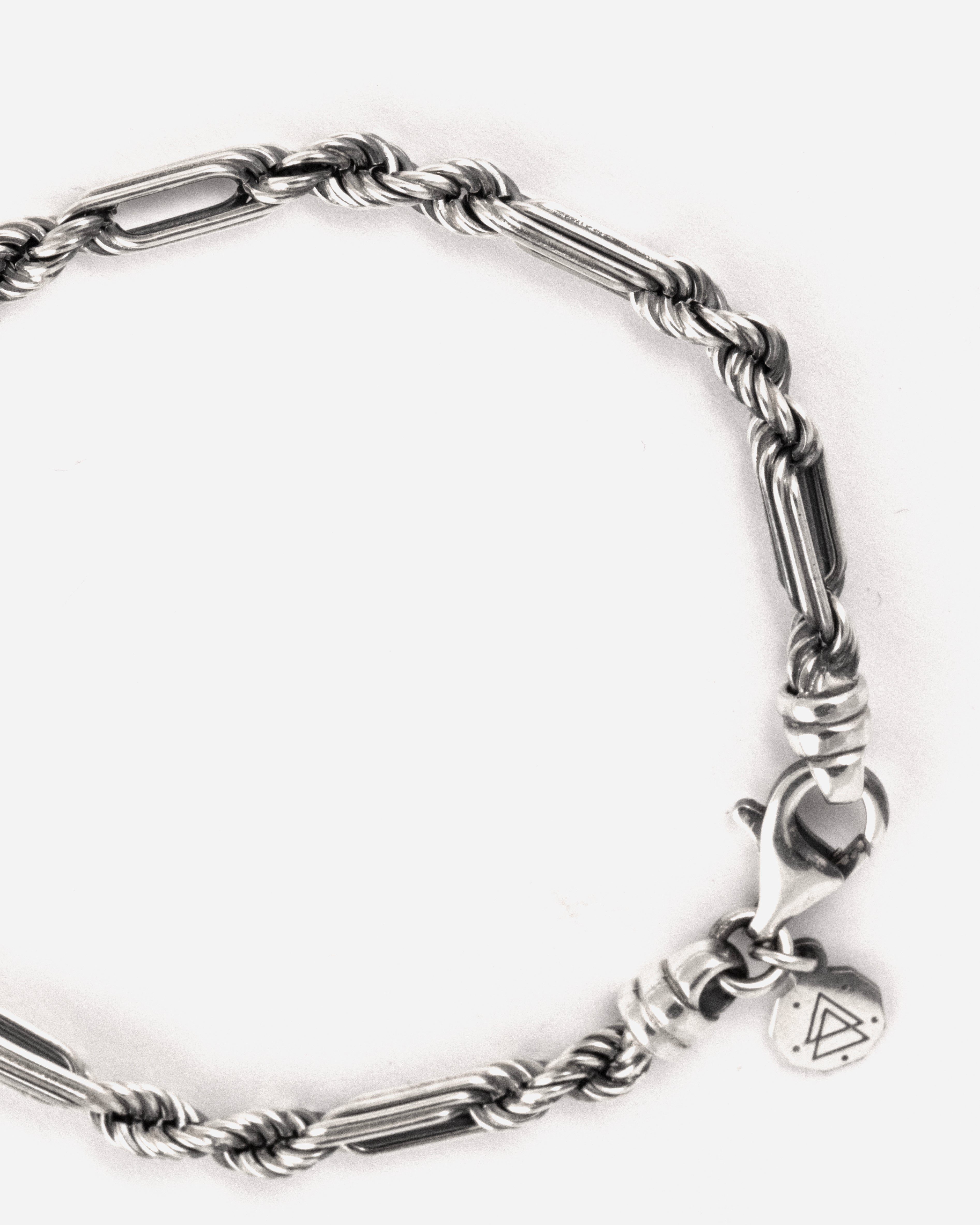 BRACCIALE CORDA 080 ALTERNATA / ARGENTO BRUNITO LU