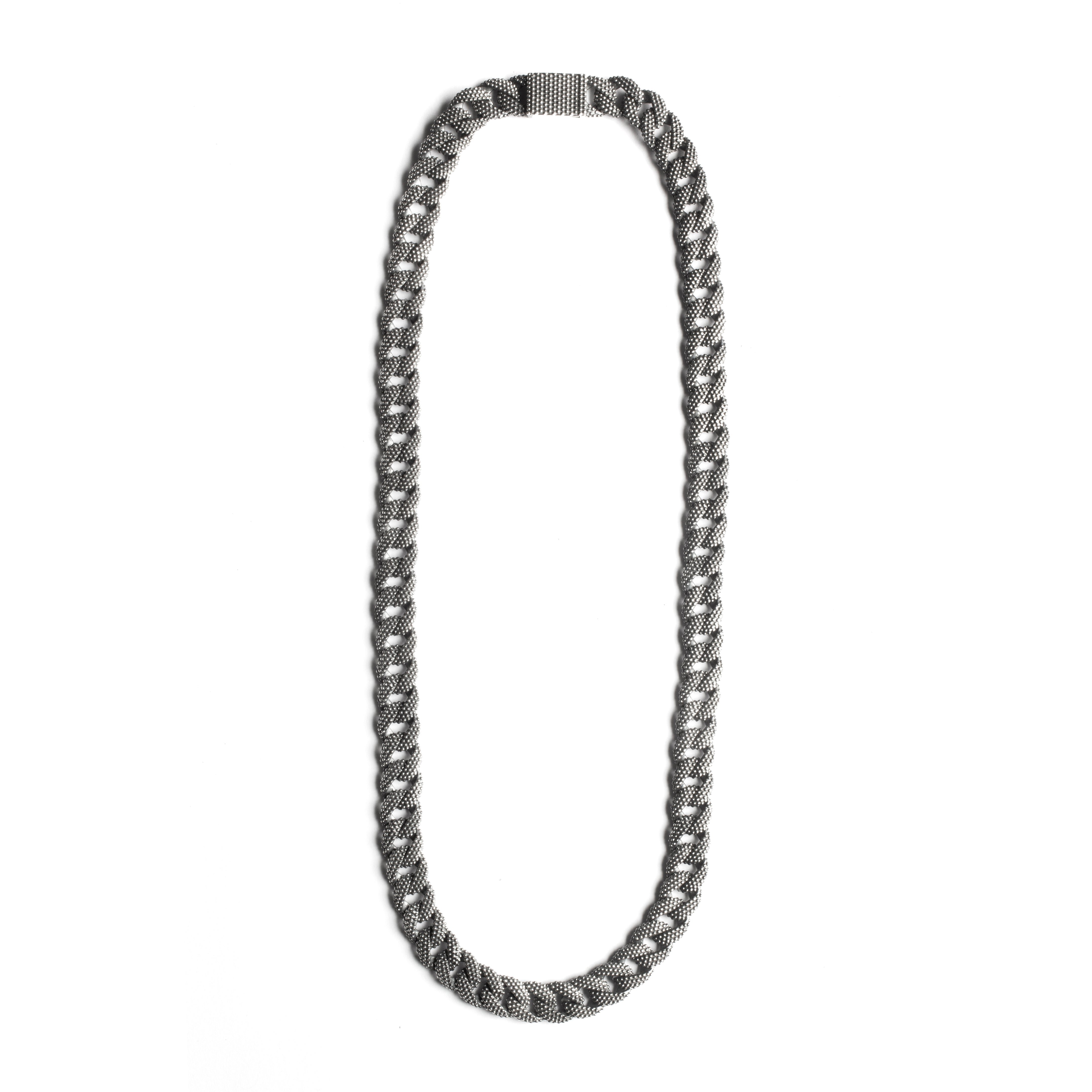 COLLANA GRUMETTA PICCOLA PUNTINATA / ARGENTO BRUNI