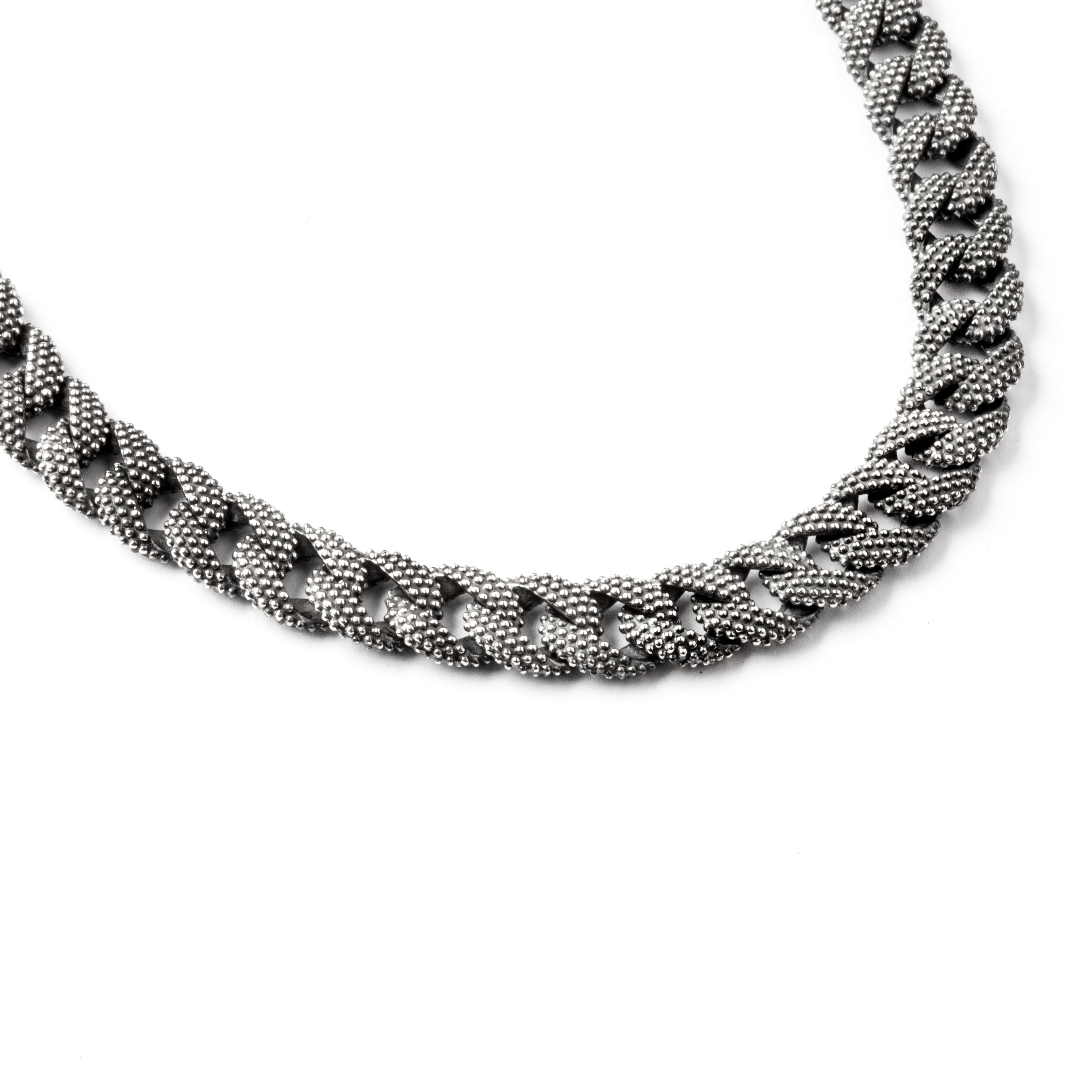 COLLANA GRUMETTA PICCOLA PUNTINATA / ARGENTO BRUNI