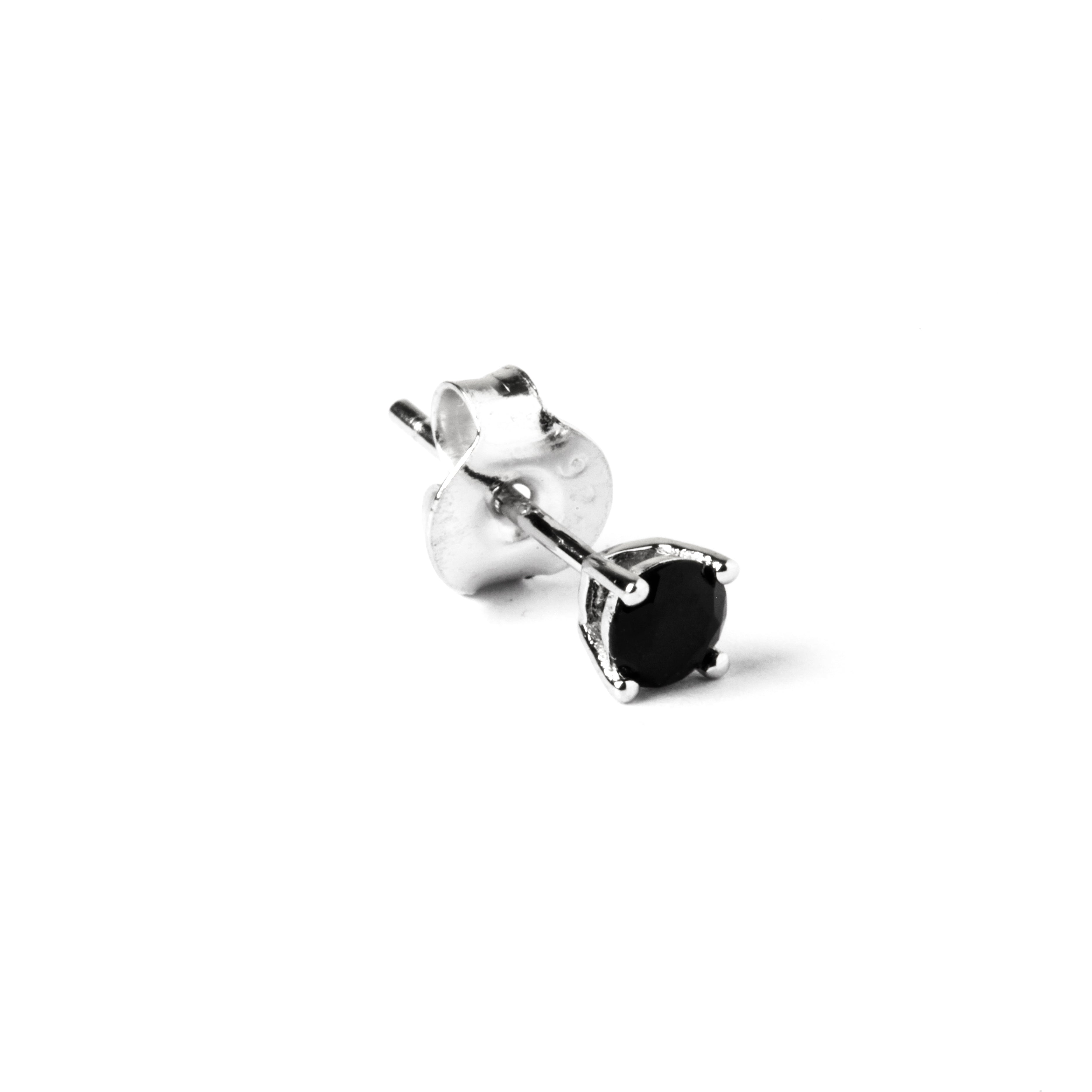 ORECCHINO SINGOLO ZIRCONIA CUBICA NERA