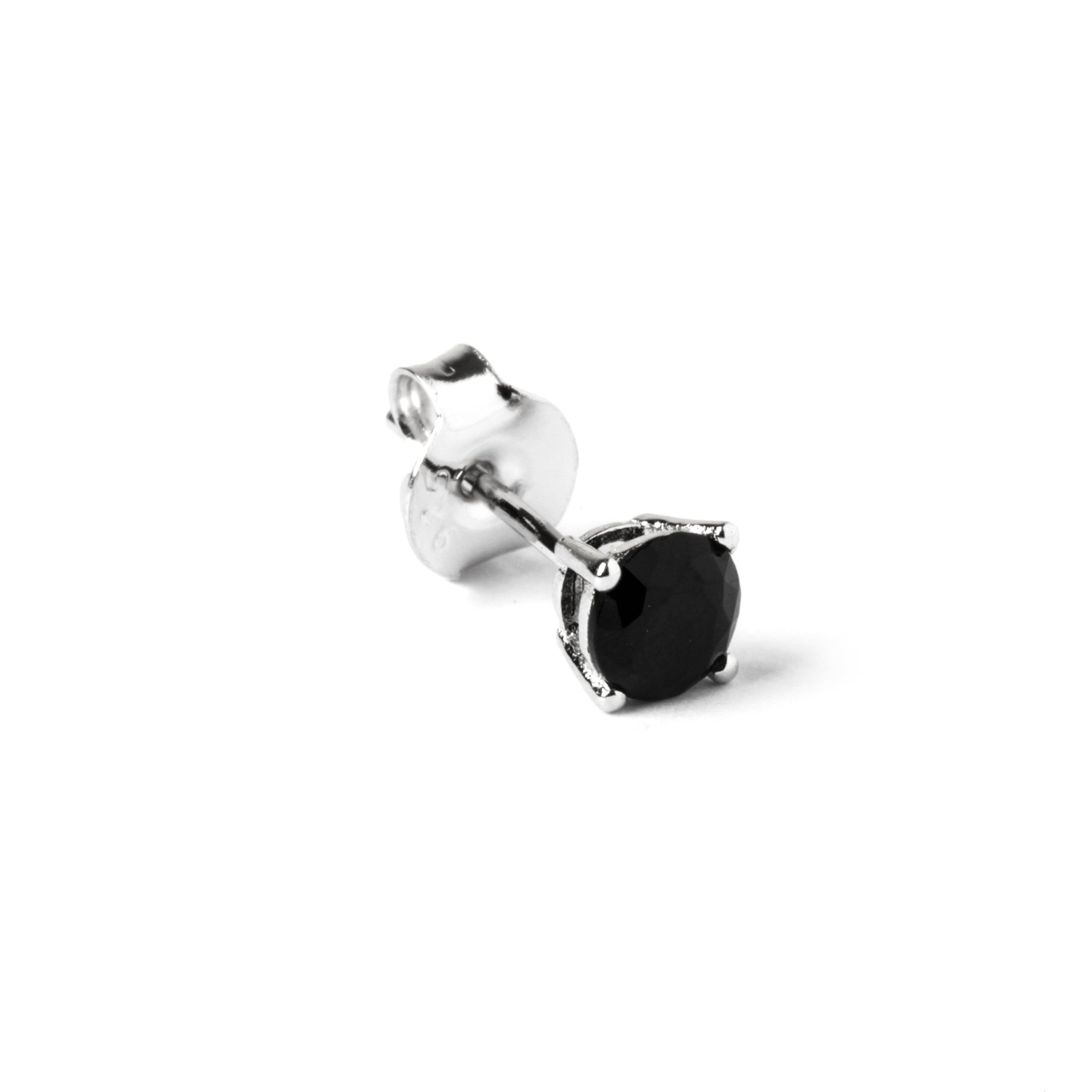 ORECCHINO SINGOLO ZIRCONIA CUBICA NERA