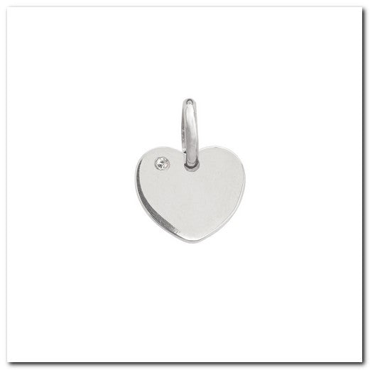 Pendente Tondo Medio Bianco ag925 rose'