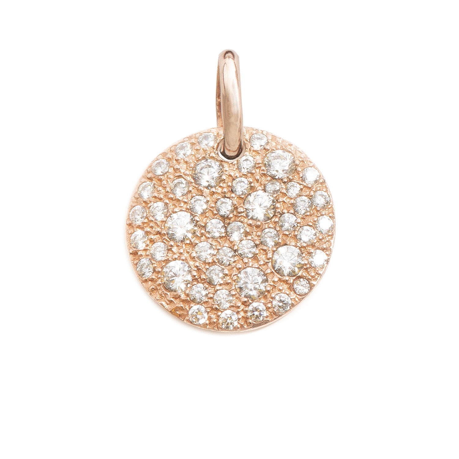 Pendente Tondo Medio Bianco ag925 rose'