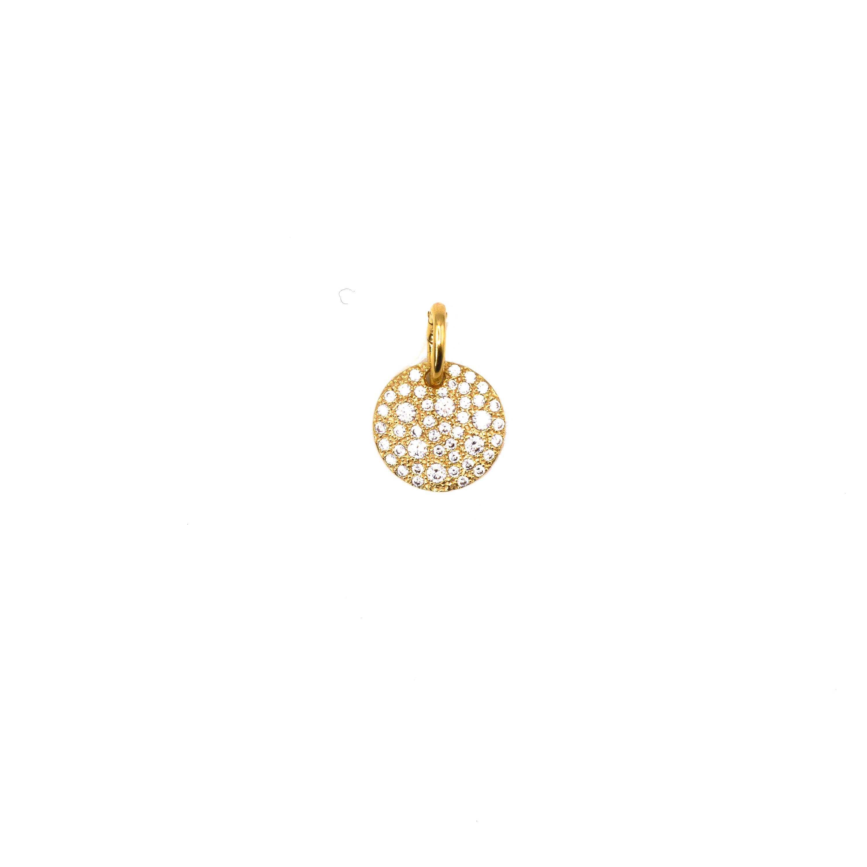 Pendente Tondo Medio Bianco ag925 dorato