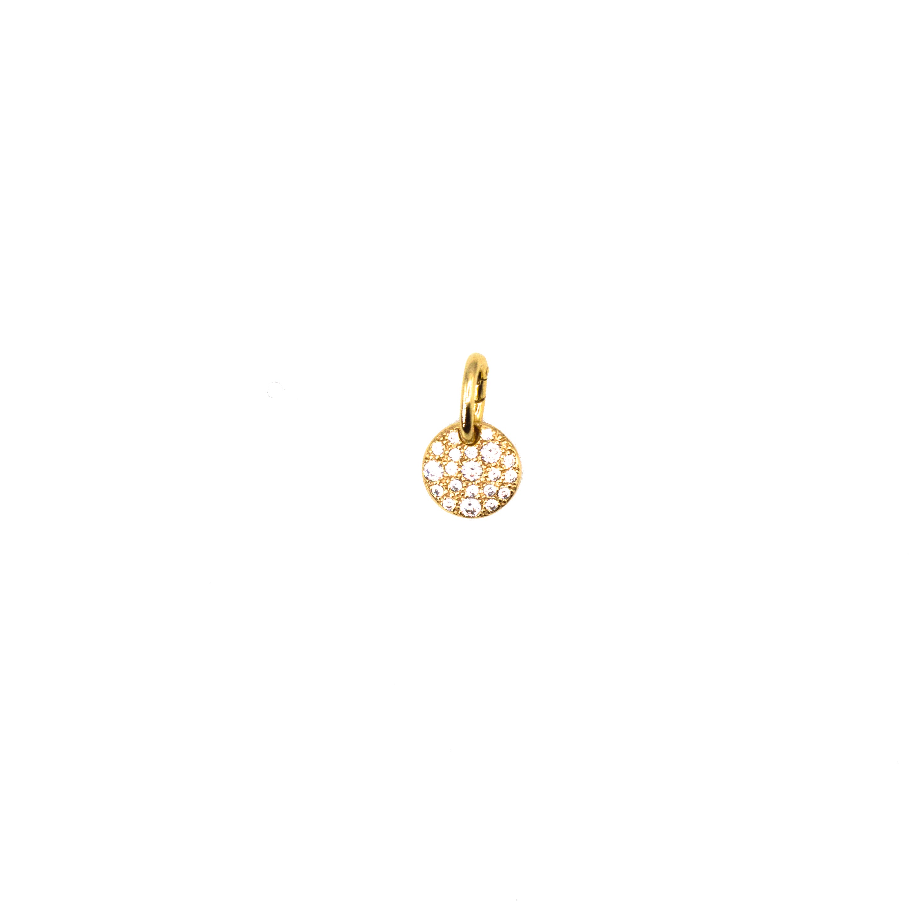 Pendente Tondo Piccolo Bianco ag925 dorato