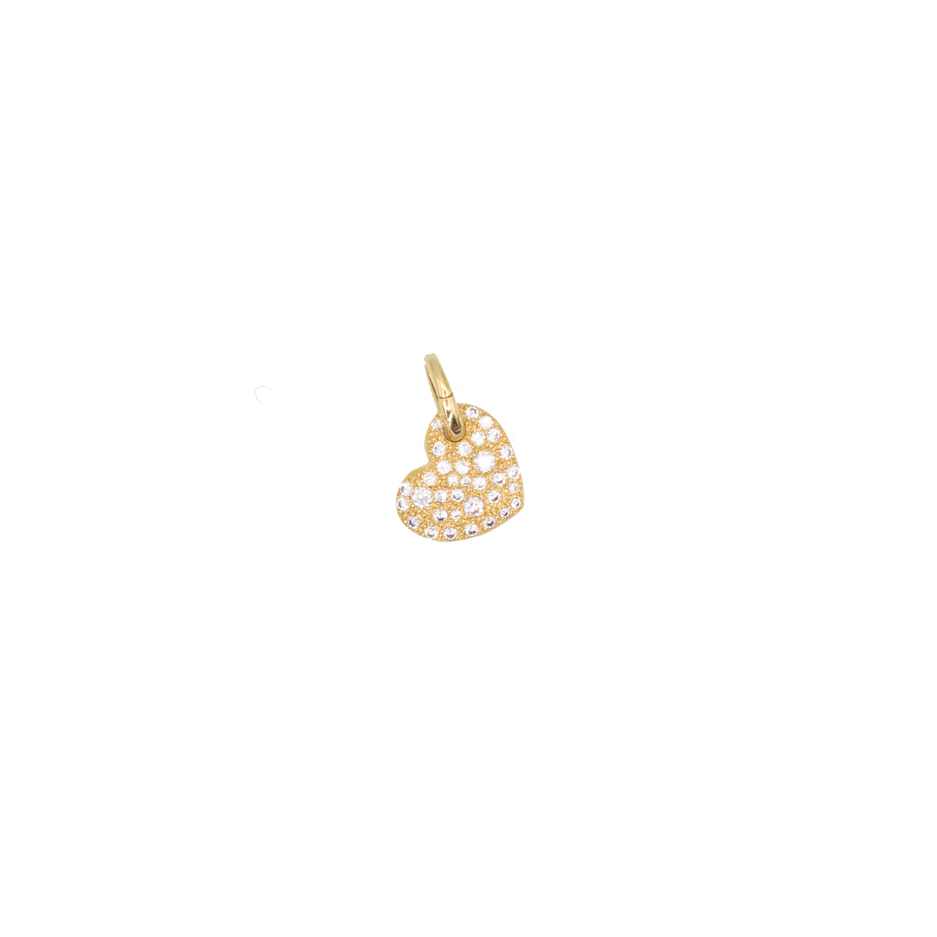 Pendente Cuore Medio Bianco ag925 dorato