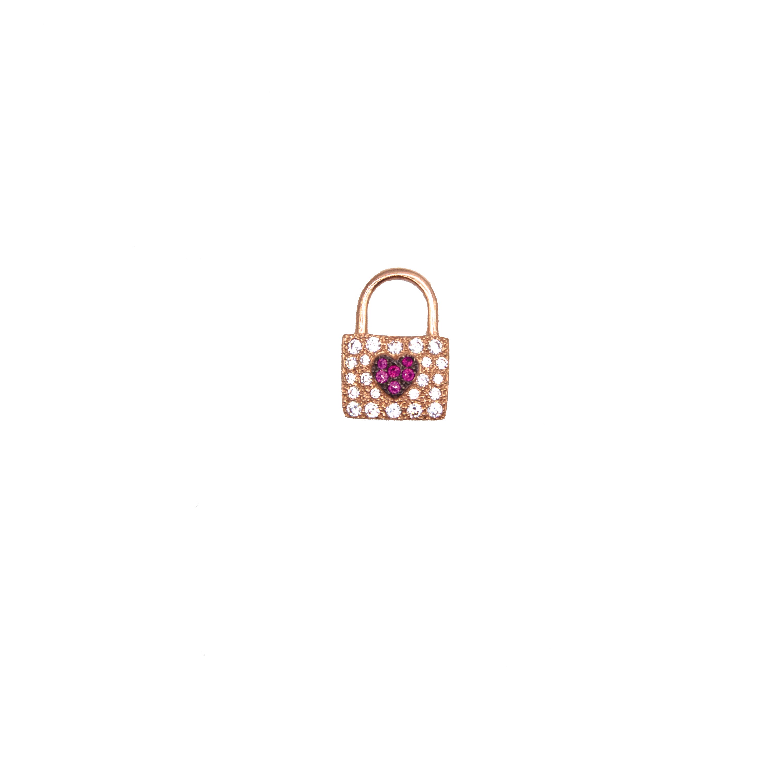 Pendente Tondo Piccolo Bianco ag925 rose'