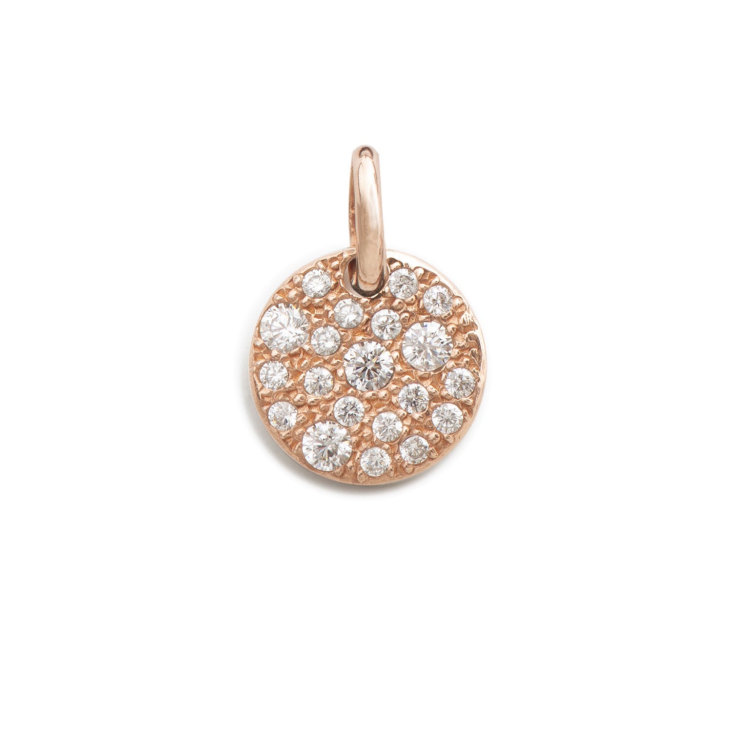 Pendente Tondo Piccolo Bianco ag925 rose'