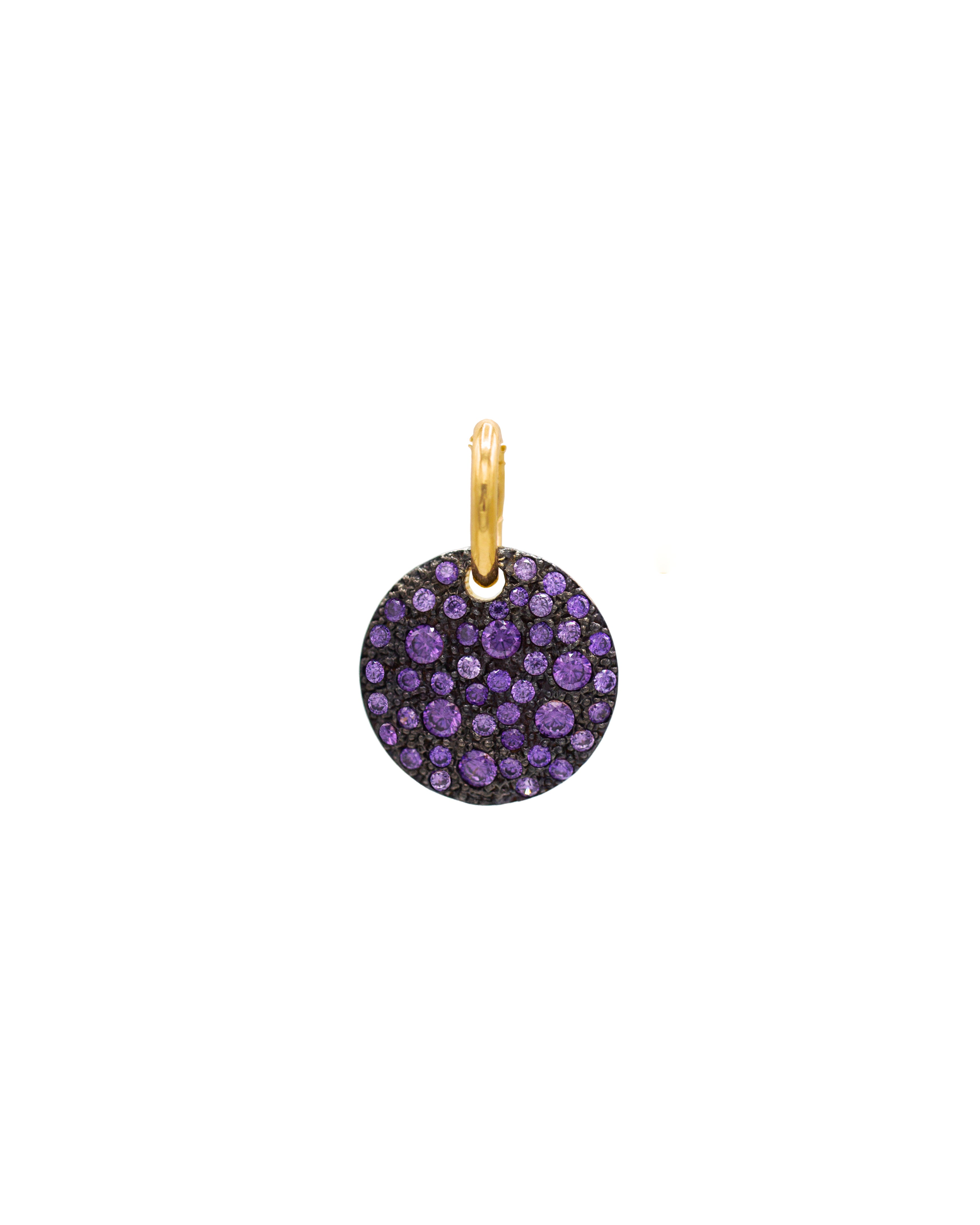 Pendente Tondo Medio Viola ag925 dorato