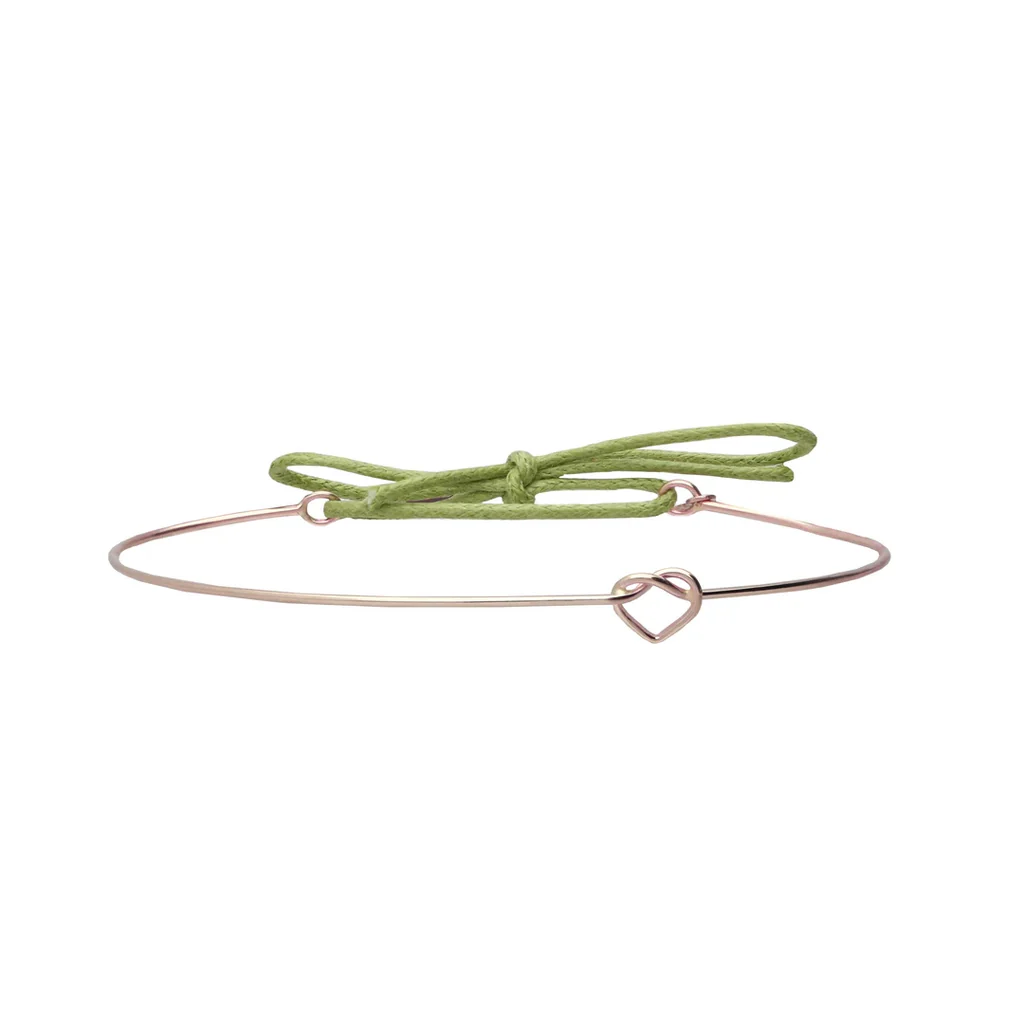 Bracciale Filodamore con Cuore annodato in Oro Rosa 9kt Small