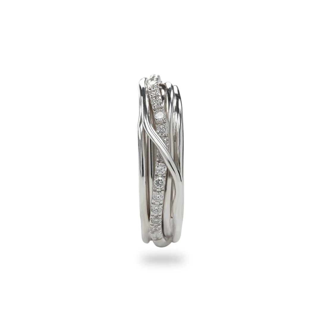 Filodellavita Classic 7 fili in Argento 925 e Diamanti Bianchi 0.21ct