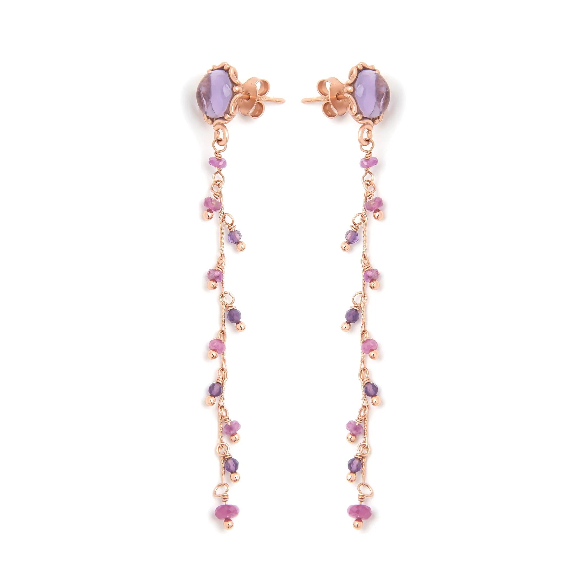 ORECCHINI AMETISTE ZAFFIRI