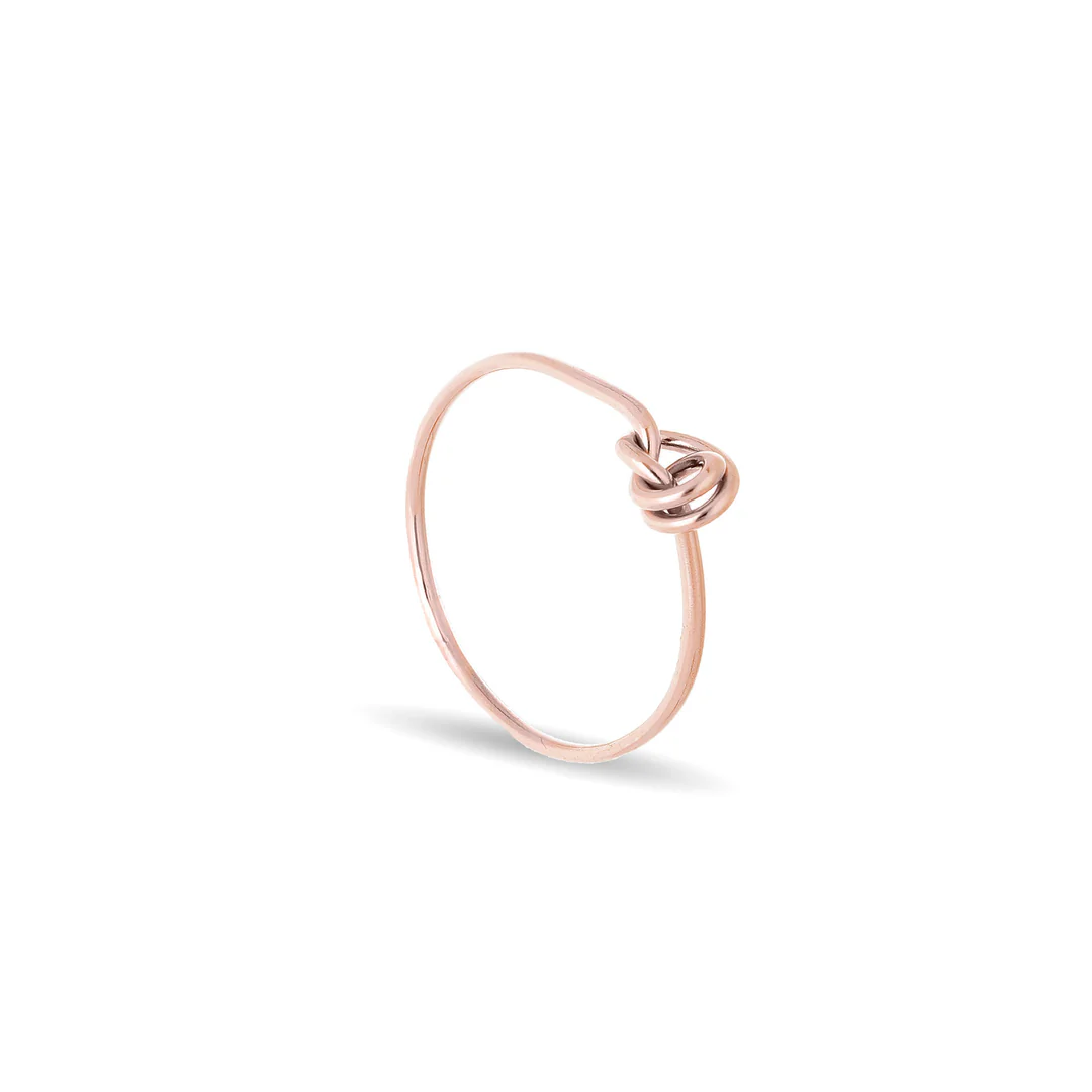 Anello Filodamore con Nodino in Oro Rosa 9kt