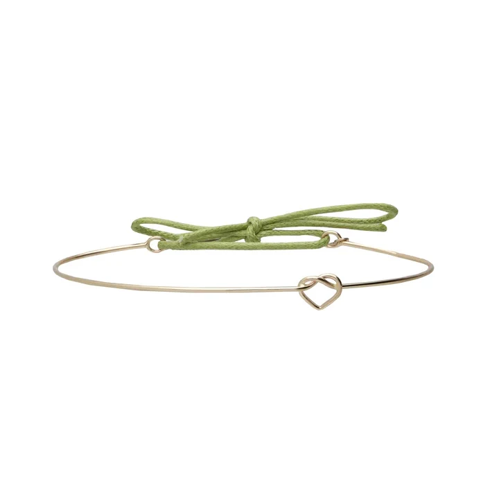 Bracciale Filodamore con Cuore annodato in Oro Giallo 9kt Medium