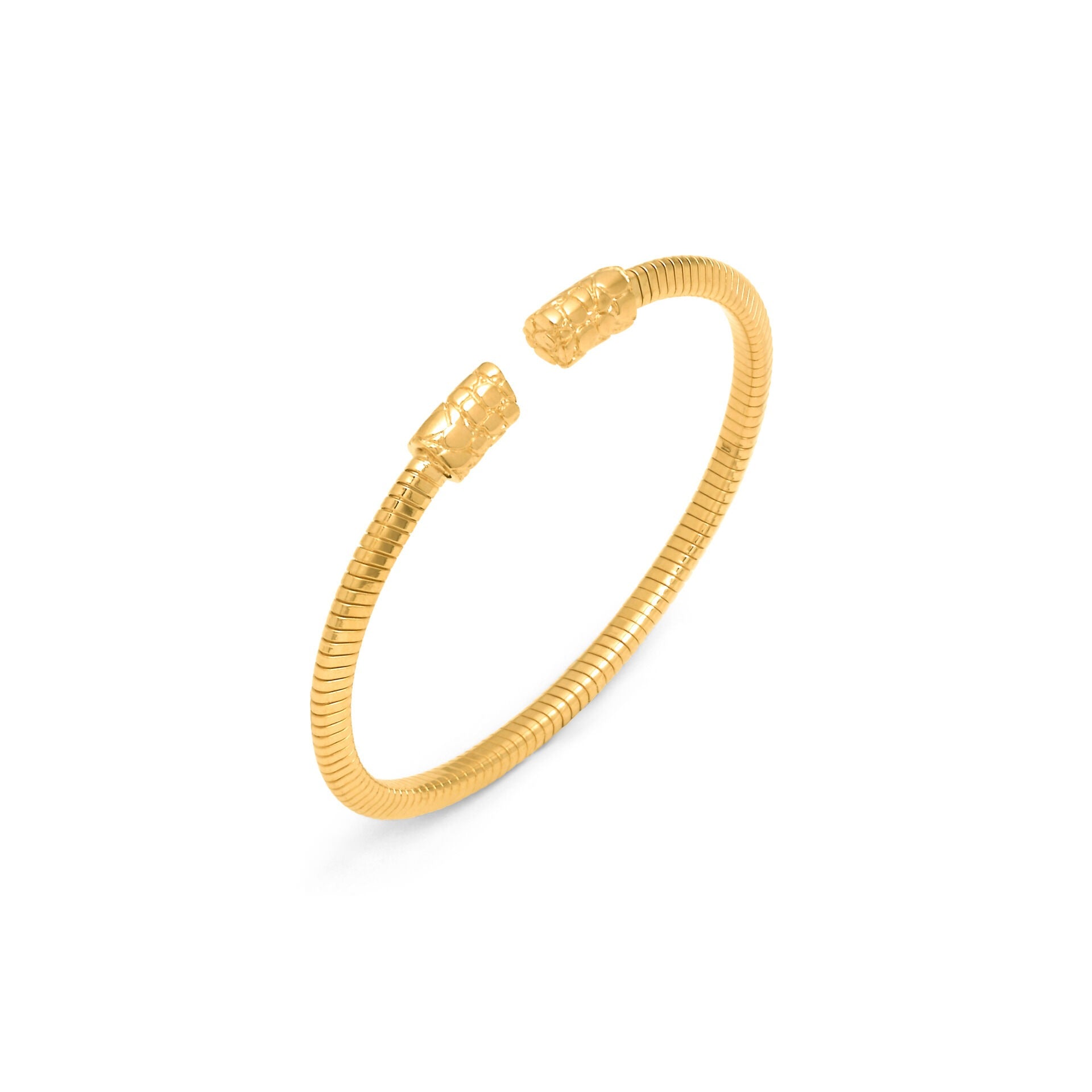 BRACCIALE TUBOGAS CROCO PICCOLO DORATO